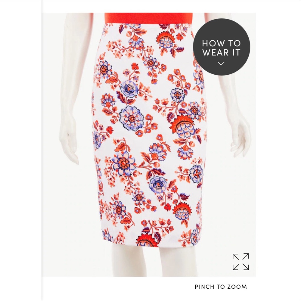 Ann Taylor Factory • Floral Long Pencil Skirt - Picture 7 of 7